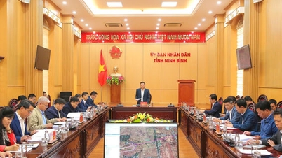 Ninh Binh celebró una reunión para comprobar el progreso del proyecto de la autopista Ninh Binh - Hai Phong.
