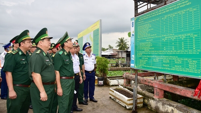 Kementerian Pertahanan Nasional memeriksa pelaksanaan kampanye anti-IUU fishing di provinsi An Giang