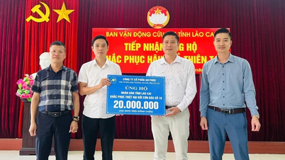 Ponad 82 miliardy VND przekazano mieszkańcom Lao Cai, aby pomóc im przezwyciężyć skutki sztormu nr 10