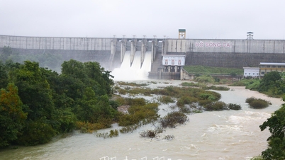 Operasi kawalan banjir di takungan Song Cai dengan kadar aliran 77m3/s