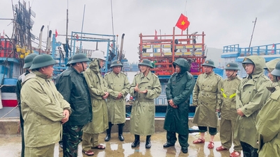 กระทรวงกลาโหมตรวจสอบและสั่งการรับมือกับพายุลูกที่ 13 ที่จังหวัดกว๋างหงาย