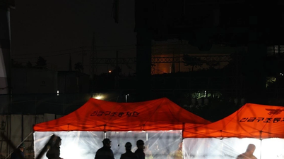 В Корее обрушилась котельная башня, многие рабочие оказались в ловушке