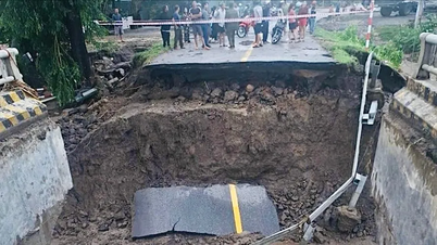 جيا لاي: انهار الطريق المؤدي إلى الجسر، مما أدى إلى قطع طريق ترونغ سون دونغ