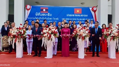 Inhuldiging van het Special Treatment Building in Luang Namtha, Laos, gesponsord door Phu Tho