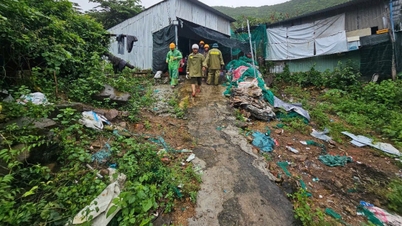 嵐後の土砂崩れの緊急清掃と修復