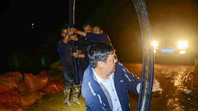 Urgent construction of a project to prevent the collapse of a very large lake in Lam Dong