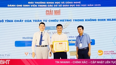 Sinh viên Đại học Hà Tĩnh đạt Giải thưởng KH&CN sinh viên toàn quốc 2025