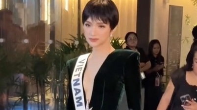 Huong Giang ភ្ញាក់ផ្អើលជាមួយនឹងសក់ខ្លីនៅ Miss Universe បានបង្ហាញថានាងគេងត្រឹមតែ 3 ម៉ោងក្នុងមួយយប់