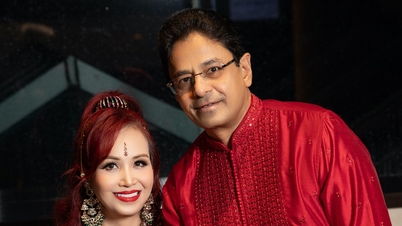 मिस डियू होआ अपने व्यवसायी पति के साथ बेहद खूबसूरत अंदाज में नजर आईं