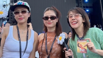 수빈, 디에우니, 즈엉호앙옌이 지드래곤을 열렬히 응원했다.