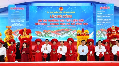 Başbakan Yardımcısı Bui Thanh Son, An Giang eyaletinin sınır kasabasında yatılı okul inşaatının temel atma törenine katıldı.