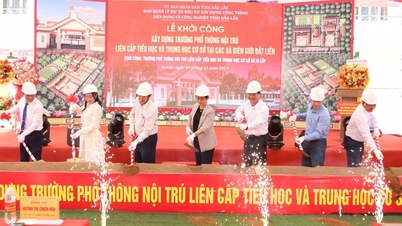 ພິທີວາງສີລາລຶກໂຄງການກໍ່ສ້າງໂຮງຮຽນປະຖົມ ແລະ ມັດທະຍົມຕອນຕົ້ນ ໄອຍະການ