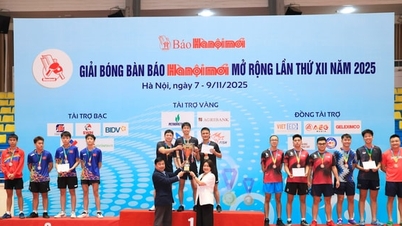 Kejohanan Pingpong Terbuka Akhbar Hanoi Moi ke-12 2025 adalah satu kejayaan yang hebat!