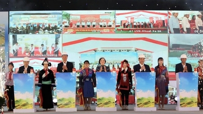 Vicepremier Pham Thi Thanh Tra was aanwezig bij de eerstesteenlegging van vier internaatscholen aan de grens in Lao Cai en overhandigde geschenken aan kansarme leerlingen.