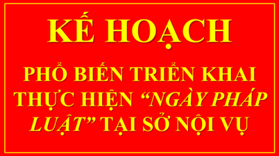 ផែនការផ្សព្វផ្សាយ និងអនុវត្ត "ទិវាច្បាប់" នៅនាយកដ្ឋានកិច្ចការផ្ទៃក្នុង