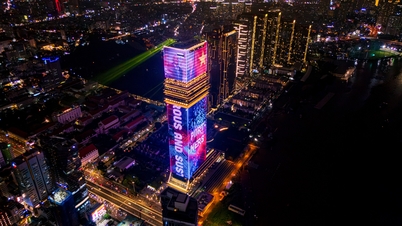 Saigon Marina IFC Kulesi, Vietnam'da parlıyor - İngiltere Dostluk Haftası