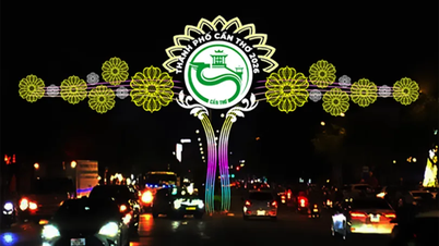 कैन थो शहर की कलात्मक प्रकाश सड़क "शानदार पार्टी का जश्न - बिन्ह न्गो 2026 के वसंत का जश्न"