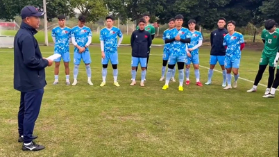 يستعد منتخب فيتنام تحت 22 عامًا بنشاط للمباراة ضد منتخب الصين تحت 22 عامًا