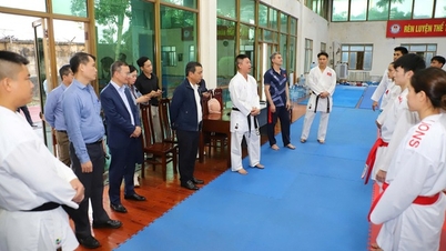 អនុរដ្ឋមន្ត្រី Hoang Dao Cuong ពិនិត្យការងារហ្វឹកហ្វឺនមុនការប្រកួតកីឡាស៊ីហ្គេម ៣៣