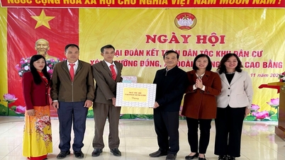 Lid van het Permanent Comité, voorzitter van het Inspectiecomité van het Provinciaal Partijcomité - Nguyen Trung Thao woonde de Nationale Dag van de Grote Eenheid bij in het gehucht Nguong Dong, gemeente Doai Duong