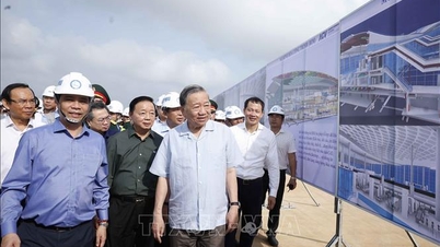 Secretaris-generaal van Lam bezoekt Long Thanh International Airport Project