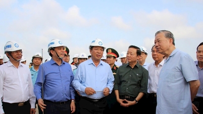 Sekretaris Jenderal To Lam memeriksa kemajuan proyek bandara Long Thanh