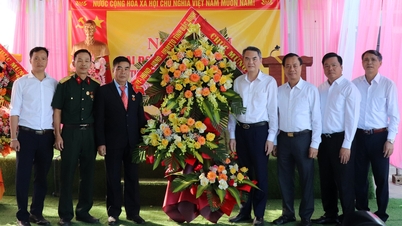 وو مین هیو، رئیس کمیته سازماندهی کمیته حزبی استان، در روز وحدت بزرگ ملی در کمون ترونگ سون شرکت کرد.