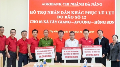 Agribank ສາຂາ​ດານັງ ໜູນ​ຊ່ວຍ​ປະຊາຊົນ 3 ຕາ​ແສງ Tay Giang, Avuong, Hung Son ​ເພື່ອ​ຜ່ານ​ຜ່າ​ຜົນ​ສະທ້ອນ​ຈາກ​ໄພ​ນ້ຳ​ຖ້ວມ, ດິນ​ເຈື່ອນ.