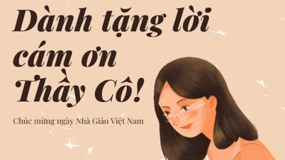 Reka bentuk kad yang cantik untuk Hari Guru Vietnam 20 November 2025