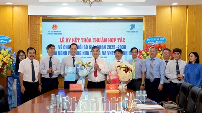 Nha Trang Ward និង VNPT Khanh Hoa បានចុះហត្ថលេខាលើកិច្ចព្រមព្រៀងសហប្រតិបត្តិការលើការប្រែក្លាយឌីជីថល ដំណាក់កាល 2025 - 2030