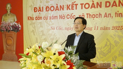 ឧបនាយករដ្ឋមន្ត្រី Ho Quoc Dung បានចូលរួមទិវាសាមគ្គីភាពដ៏អស្ចារ្យនៅឃុំថាច់អាន។