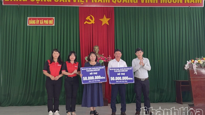 Gazeta, radio i telewizja Khanh Hoa przekazały 400 milionów VND na rzecz szkół dotkniętych burzami i powodziami.