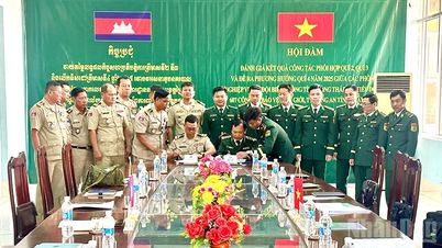 Biên phòng Đồng Tháp hội đàm với Ty Công an Prey Veng (Campuchia)