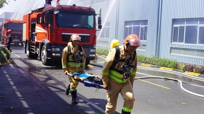 Επαγγελματική εκπαίδευση, πρακτική σε σχέδια πυρόσβεσης και διάσωσης στην JINYU Vietnam TIRE Co., Ltd.