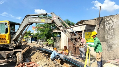 De aanleg van de hoofdwaterleiding in de gemeente Tan Minh loopt meer dan een maand voor op schema.