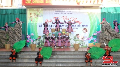 Pertandingan seni yang meriah di Sekolah Rendah To Hieu