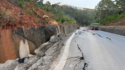 Lebuhraya Nasional 24 mempunyai tanah runtuh permukaan jalan yang berbahaya.