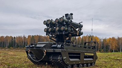 روسیه از ربات شعله‌افکن بدون سرنشین خود در میدان نبرد اوکراین رونمایی کرد