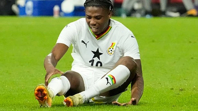 Wstrząsające zdjęcie: Japoński piłkarz złamał nogę ghańskiemu piłkarzowi