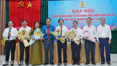 សមាជនៃសហជីពនៃក្រុមហ៊ុនភាគហ៊ុនរួមគ្នាវារីអគ្គិសនី Song Ba Ha សម្រាប់អាណត្តិ 2025 - 2030