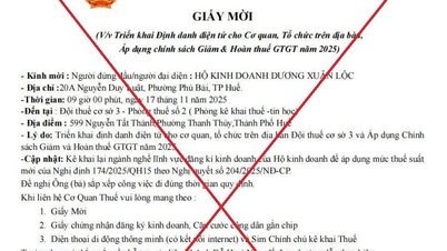 Warning of impersonating tax authorities to commit fraud