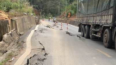 Na drodze krajowej nr 24 przez Mang Den pojawiają się długie pęknięcia