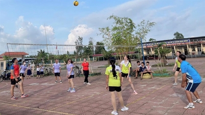 Sekolah Rendah Le Quy Don menganjurkan kejohanan bola tampar untuk meraikan Hari Guru Vietnam pada 20 November.