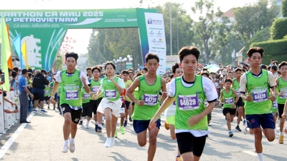 អត្តពលិកជាង 6,000 នាក់ចូលរួមប្រកួតនៅ Ca Mau Marathon 2025 - PetroVietNam Cup