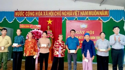 Calidez y afecto en el Día de la Gran Unidad en la aldea de Binh An