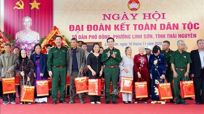 General Phan Van Giang deltar i den stora solidaritetsdagen med folket i Thai Nguyen