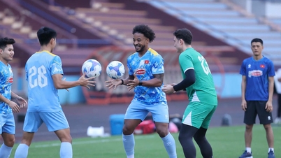 Trainingssessie van het Vietnamese team in Laos