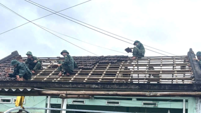 クアンガイ省軍が竜巻被害からの回復を支援