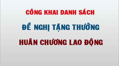 ບັນຊີລາຍຊື່ສາທາລະນະຂອງ 10 ບຸກຄົນສະເຫນີໂດຍປະທານປະເທດທີ່ຈະໄດ້ຮັບລາງວັນຫຼຽນແຮງງານຂອງປະເພດຕ່າງໆ