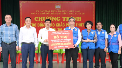 Ho Chi Minh City przeznaczyło 20 miliardów VND na pomoc dla prowincji Thai Nguyen w celu zniwelowania szkód wyrządzonych przez burze i powodzie.